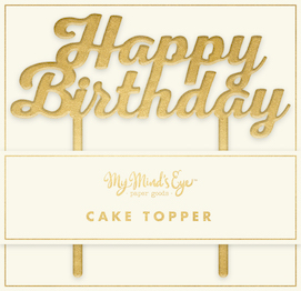 Fancy cake topper  - Happy Birthday 